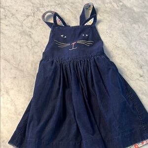Mini Boden Navy Blue Cat Face Dress